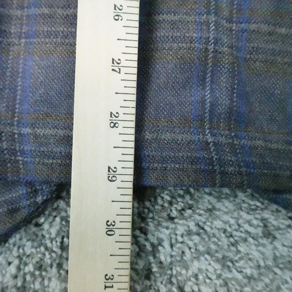 NEW Stafford Blazer Mens 54S Gray Plaid Wool Unstructured Sport Coat Suit Jacket